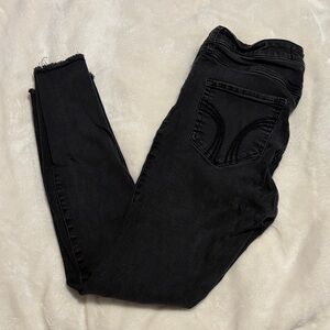Hollister Women's Dark Black Skinny Jeans